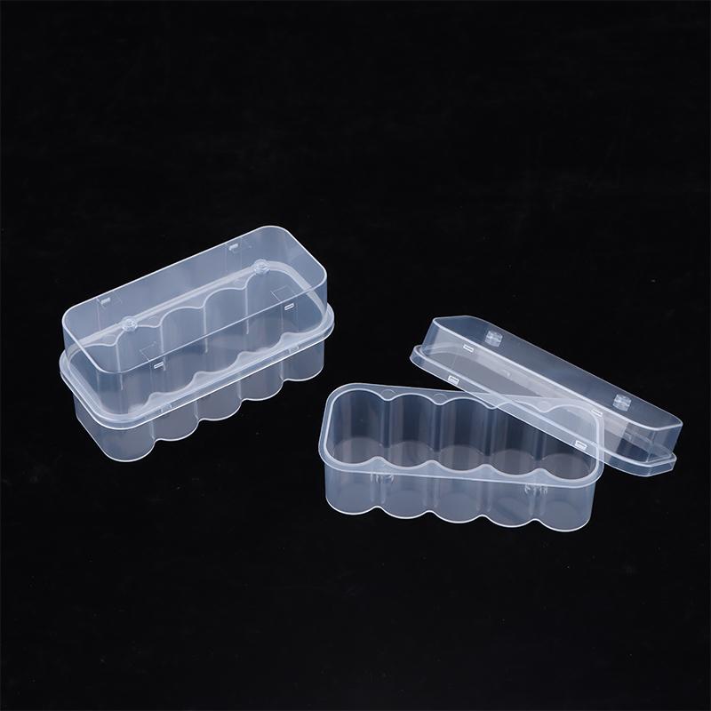 5Pcs 7Ml/10Ml 10-Slot Vial Storage Case Plastic Clear Microtube Storage Box Stackable Freezer Tube Box Diabetic Supplies