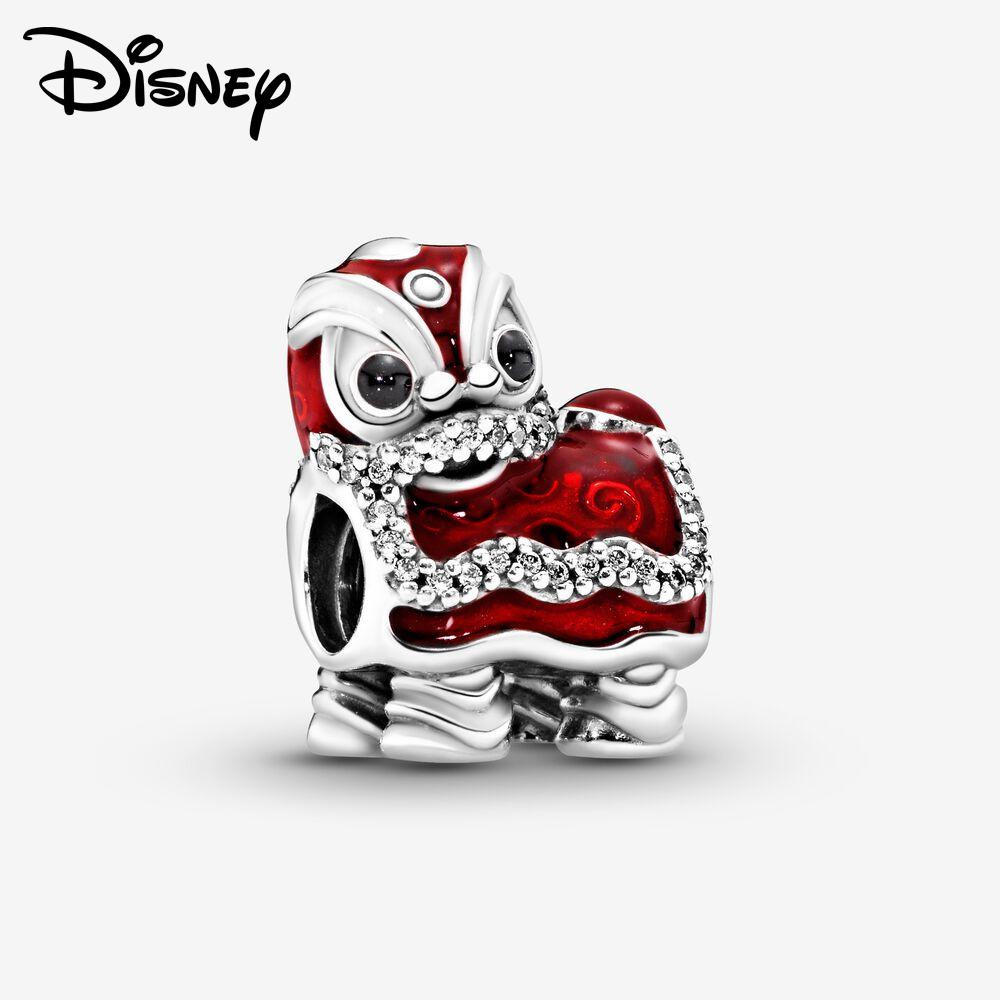 Disney 925 silver Mickey Minnie and Toy Story bass Lightyear Pendant Beads original DIY Bracelet suitable for Girls Gift
