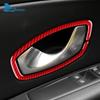 Real Soft Carbon Fiber Sticker For Renault Megane RS 2009 2010 2011 2012 2013 2014 LHD RHD Inner Door Handle Frame Interior Trim