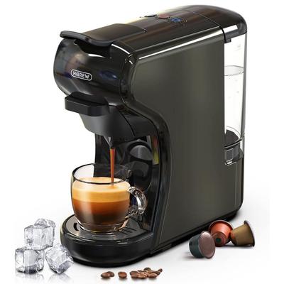 HiBREW H1A 4-in-1 Mehrkapsel-Kaffeemaschine, 19 Bar Espressomaschine Kompatibel mit Original-, DG-, K-Cup-Kapseln und gemahlenem Kaffee