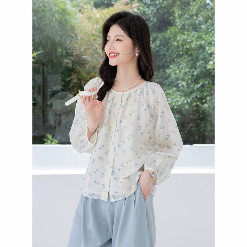 MOKANA Women's Long-Sleeve Shirt & Cropped Pants Set