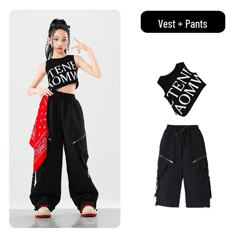 Girls' Trendy Jazz Dance Outfit - Stylish Fashion Show & Street Style Costume