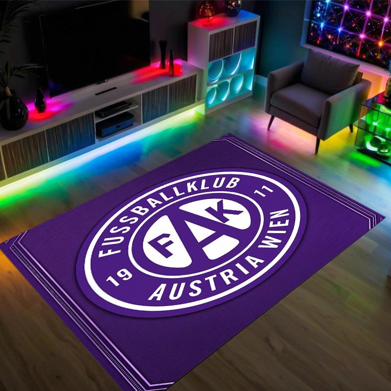Austria Wien FC Design Crystal Velvet Carpet Cozy Non?Slip Printed Rug For Bedroom Living Room Entrance