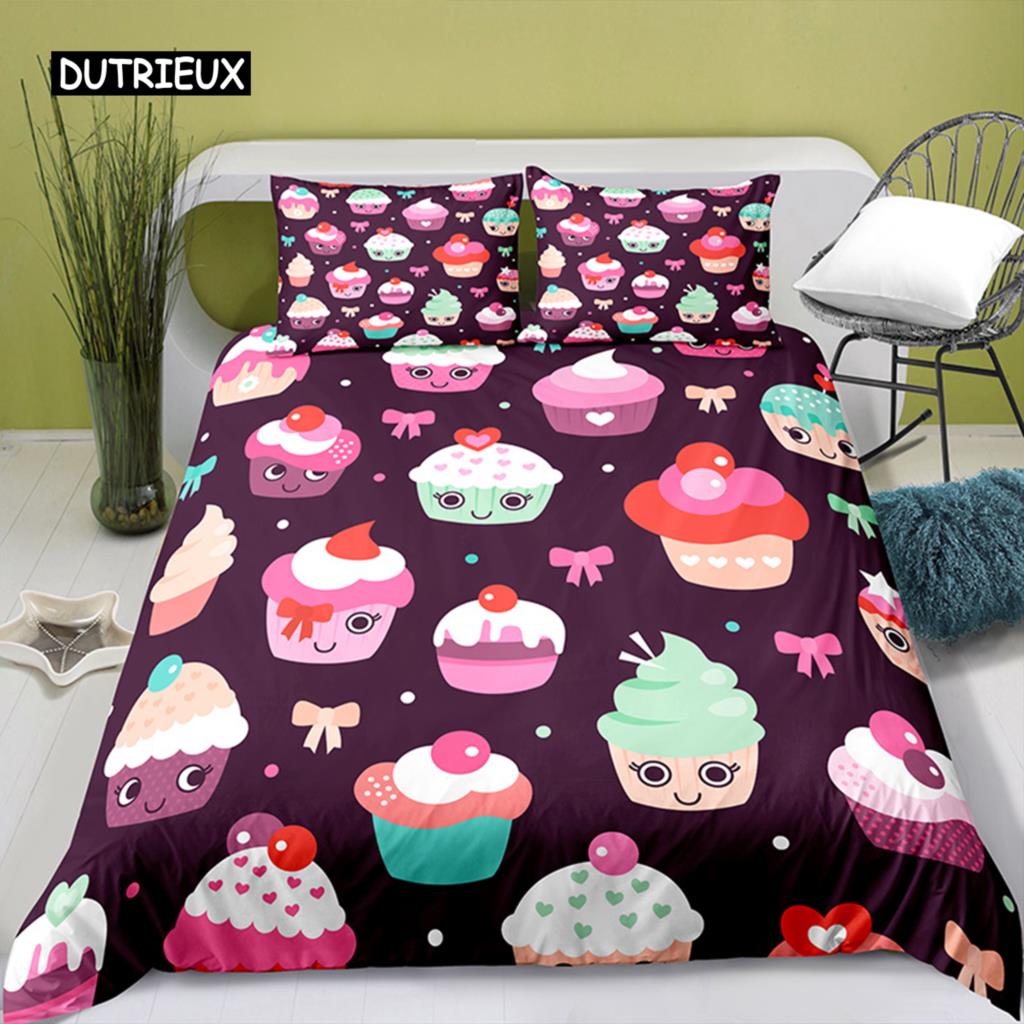 

Милый мультфильм Еда Король Королева Пододеяльник Pearl Молочный Чай Постельное белье Детский Подростки Взрослые Десерт Картофель фри Кола Полиэстер пододеяльник EU single(135x200cm)