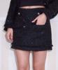 Rose Franz Spangle Pocket Mini Skirt [Black]