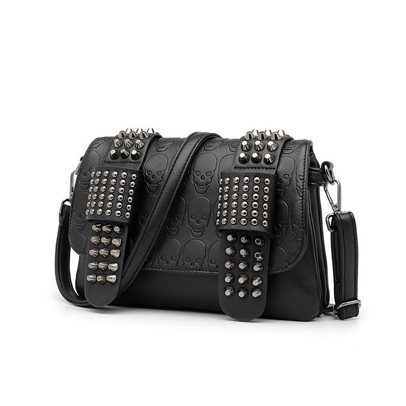 European and American Women's Bag Rivet Skull Head Bag Women's Bag Shoulder Bag Diagonal Cross Bag
