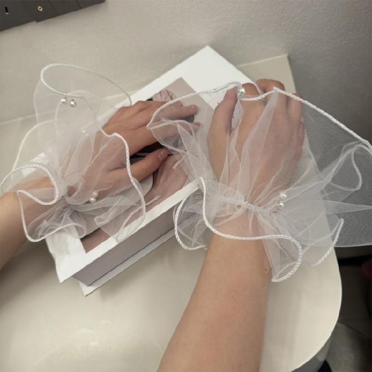 Elegant Sheer Lace Arm Sleeves Protectors Elastic Cuff Sleeves For Wedding Event Dressingup Decorative Arm Accessories