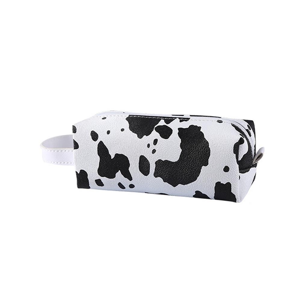 Aufbewahrungstasche mit Kuh-Print, Kosmetiktasche, Kosmetik-Aufbewahrungstasche, geeignet für Frauen und Mädchen