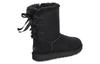 Women's Sneakers UGG Short Bow Stiefel Fleece Lined Black Women's