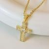 Square Cross Shape Necklace Niche Design Sense Diamond