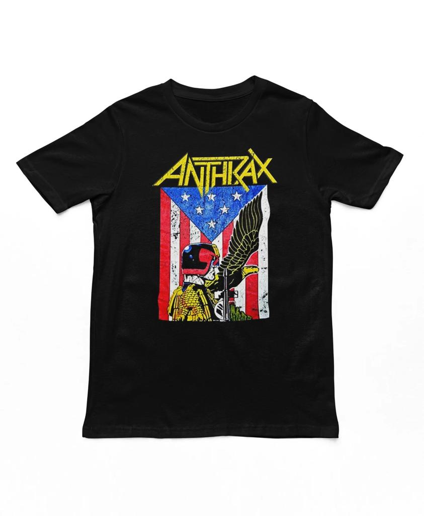 Anthrax Dredd Eagle Mens T Shirt Music Classic Concert Rock Band Tee New Black