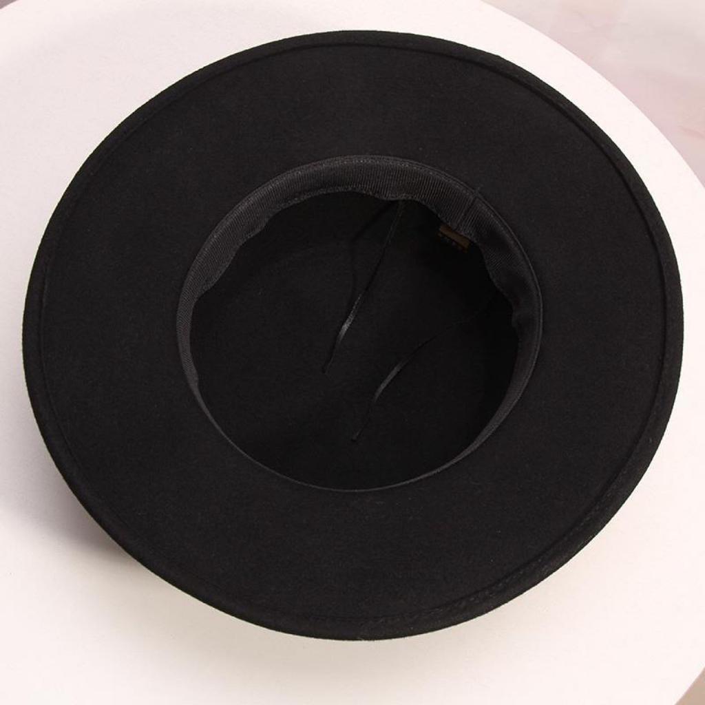 Hat Female Winter White Woolen Hat Jazz Hat INS Internet Celebrity British Style Versatile Fashion Classic Top Hat