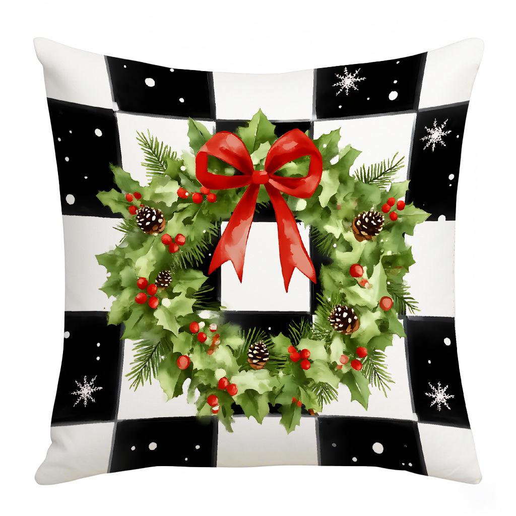 Weihnachtskissen Weihnachtsbaum-Element Kissen Schlafzimmer Wohnzimmer Dekoration Lendenkissen Kissenbezug Leinen Digitaldruck