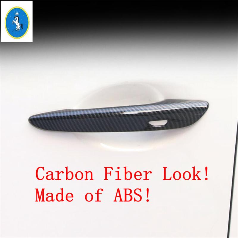 Chrome / Carbon Fiber Outside Car Door Pull Doorknob Handle Bowl Decor Cover Trim For Mazda 3  -  Exterior Accessories