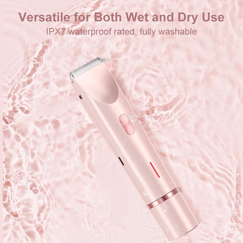 1PC Dual Head Hair Trimmer Women Electric Razors Rechargeable Wet Dry Painless Shaer Machine Hair Remoer For Body Private Areas