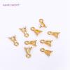 18K Gold Plated Brass Pendant Clasps Pinch Clip Bail Hooks Connector,Pinch Pendant Bail,Jewelry Making Supplies Wholesale