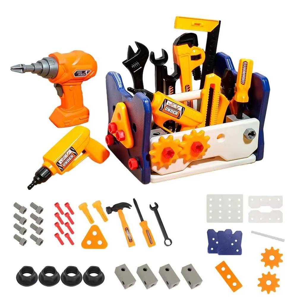 40/56/58Pcs Play Screw Pretend Tools Kit Children's Toys Repair Toolbox  for Boys Girls