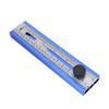 Folding Measuring Ruler Multi Angle Adjustable Woodworking Marking Ruler with Bubble Level and Knob Aluminum Alloy Blue