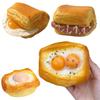 Anxiety Relief Fried Egg Toast Squishy Toy Super Soft Slow Rebound Fidget Toy for Kids Adults