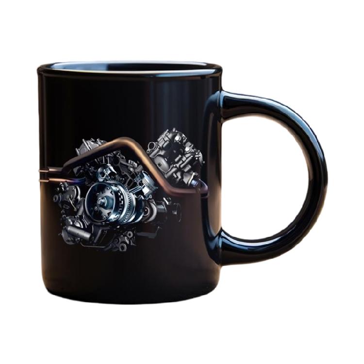 

Heavy Duty Mechanic Themed Coffee Mugs with Ergonomic Handle Industrial Design Drinking Cup For Safe Daily Use