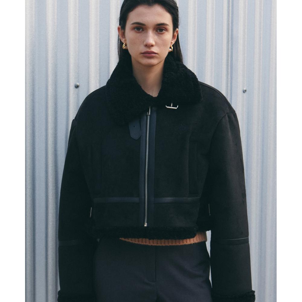 

NICKNICOLE NICOLE SUEDE CROP MUSTANGBLACK