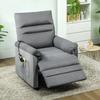 Recliner Chair, TV Armchair with Reclining Function, Lumbar Heating, 2 Remote Controls, USB Port, Quiet Motor, Grey