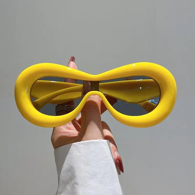 

New Style in Oval Sun Glasses for Men s Women s Fashion Style Retro Style Brand Design Shades Eyewear Female Candy Color Goggle Sun Eyeglasses As shown