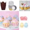 Muffinförmchen Backförmchen Antihaftpapier Muffinförmchen Dekorative Hüllen für Cupcakes Kuchen Desserts Süßigkeiten Verpackung