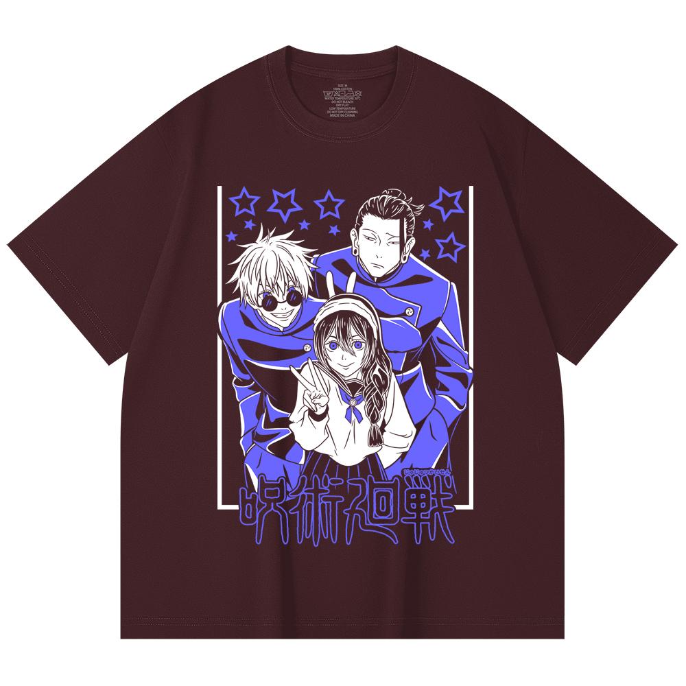 

230 Gsm 100% Cotton Jujutsu Kaisen V54 Print Unisex Heavy Cotton T Shirt 2XL
