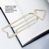 12pcs Gold Electroplating Metal Arrow Shaped Paper Clip Funny Stationery Bookmark Marking Clip