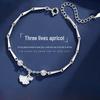 925 Silver Three Lives Lucky Bracelet - Elegant Chinese Style, Perfect Qixi or Birthday Gift for Her.