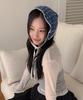 Minssio Wide Dot Lace Bonnet_Navy