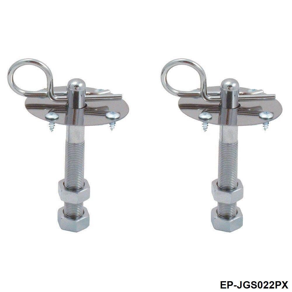 Muscle Car 3/16" Hair Pin Style Hood Pin Engine Lock Set w/ Lanyards 1/2" Studs