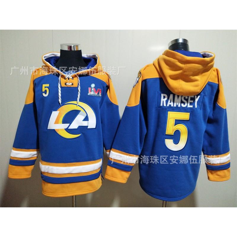 2026 Rugby Rams Embroidered Fleece Sweatshirt No.9 No.17 No.10 No.23 Team Sports