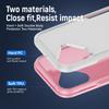 For iPhone 16 Case PC+TPU Military Grade Drop Protective Phone Cover - White+Pink