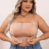 Reggiseno a fascia da donna taglie forti tinta unita senza spalline con spalline trasparenti rimovibili chiusura posteriore abbigliamento casual da casa
