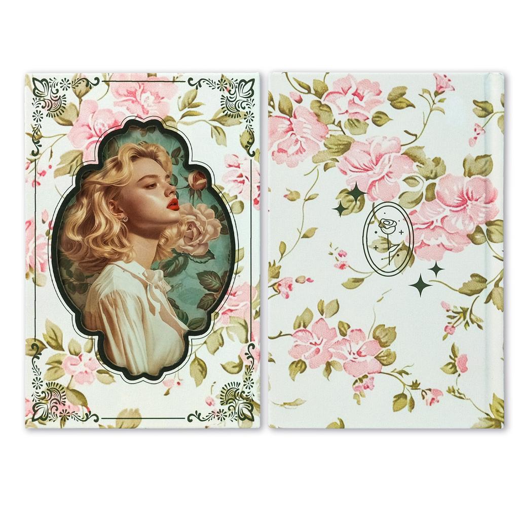 Romantic Rose Girl Series Retro Style High Value Hard Shell Portable Magnetic Notebook