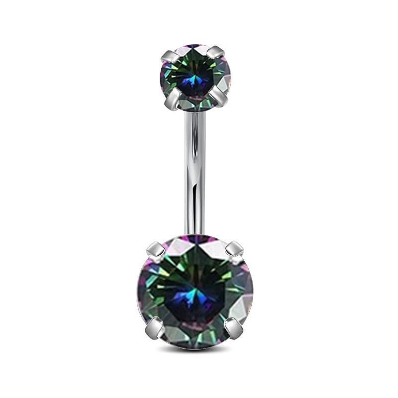 Titanová slitina G23 Dvojitý kroužek na pupík