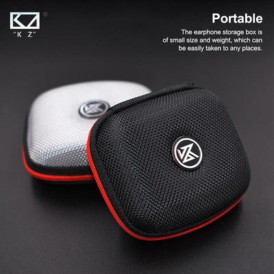KZ Kopfhörer Aufbewahrungstasche Quadratisch/Oval Headset Box Indoor Outdoor Reisen Kopfhörer Aufbewahrungsetui Zubehör mit Reißverschluss