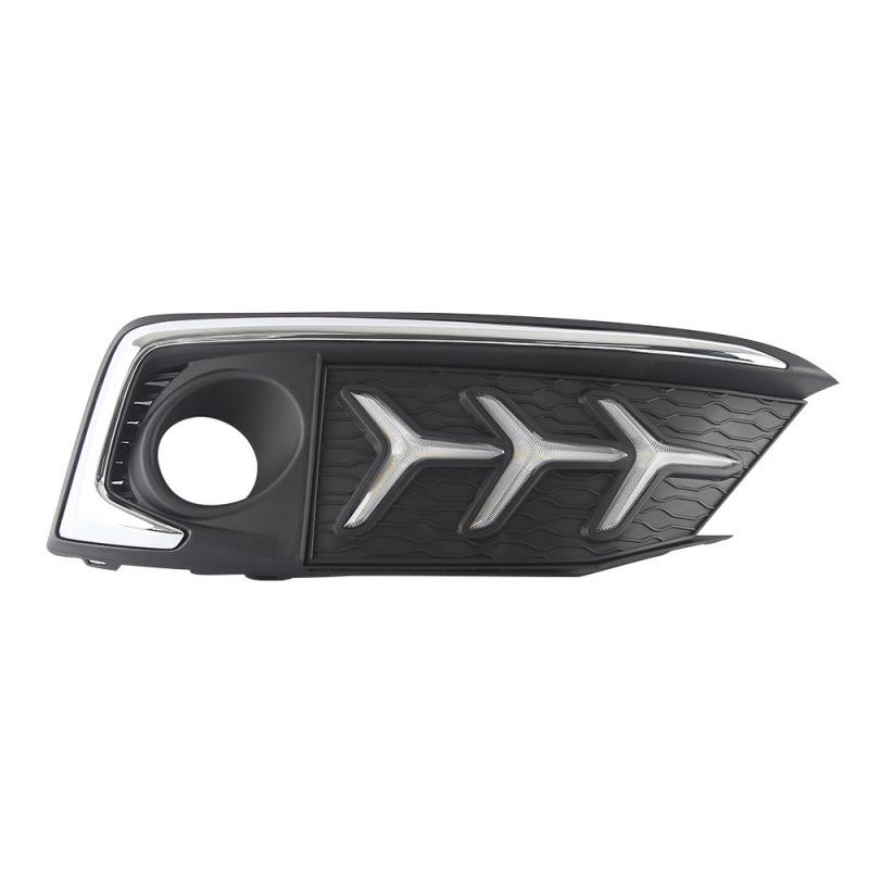 Compatible with 19-20 Honda Civic Fishbone-Style LED DRL Fog Lights