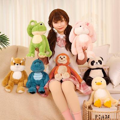 Plyšová hračka žába Wulula Peek-a-Boo, Roztomilí plyšáci králík, panda, dinosaurus, série Shiba Inu, Dárek k narozeninám pro děti