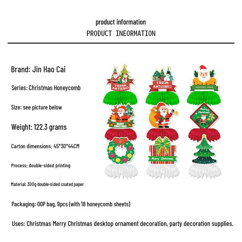 Party & Christmas Honeycomb Table Decorations
