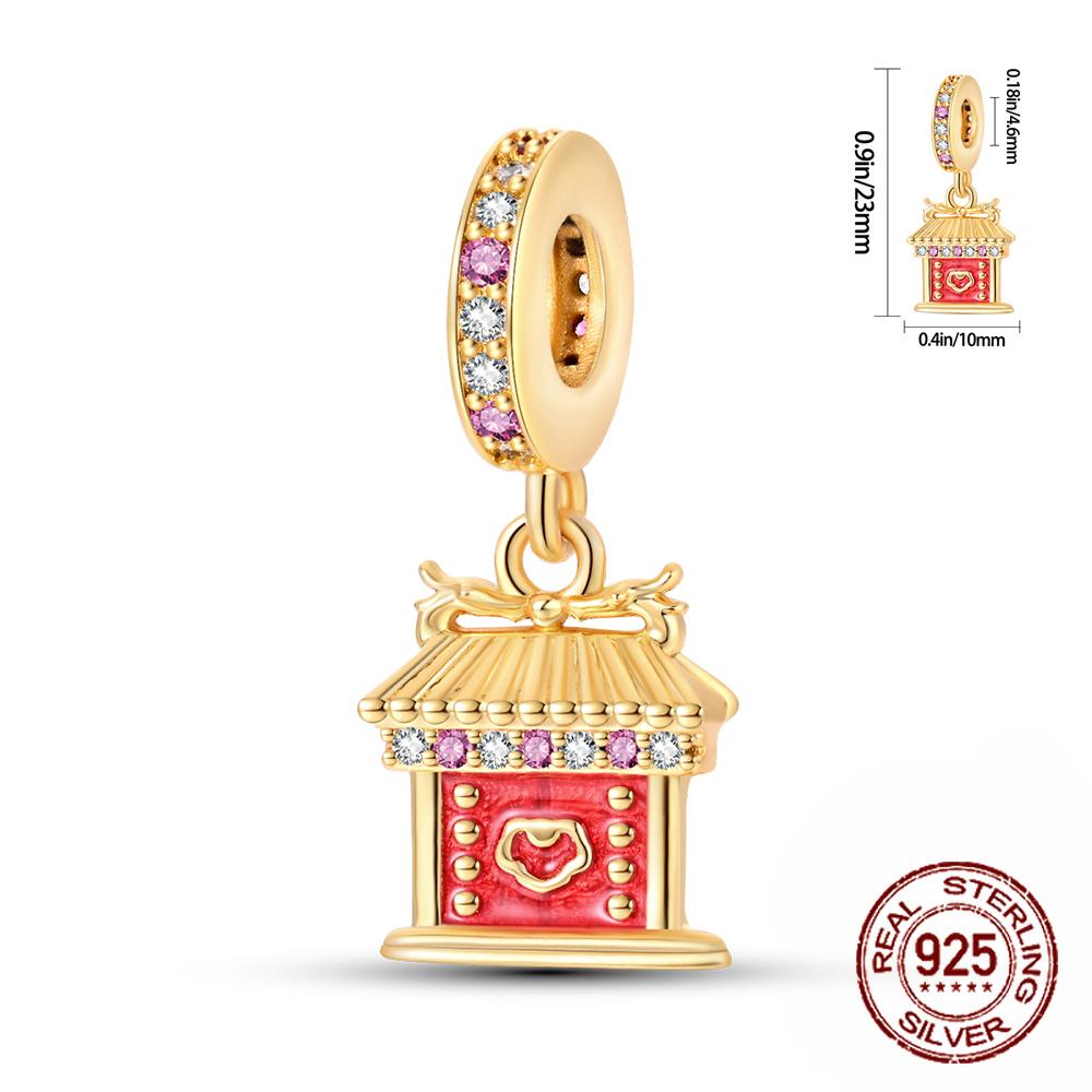 Golden Series Copper Ring Heart Tree Of Life Sunflower Owl Charm Pendant Fit Bracelet Handmade Diy Gifts