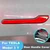2/4PCS Carbon Fiber Car Door Handle Sticker for Tesla Model Y/3 Anti-Scratch Door Handle Protector Decorative Sticker for Tesla