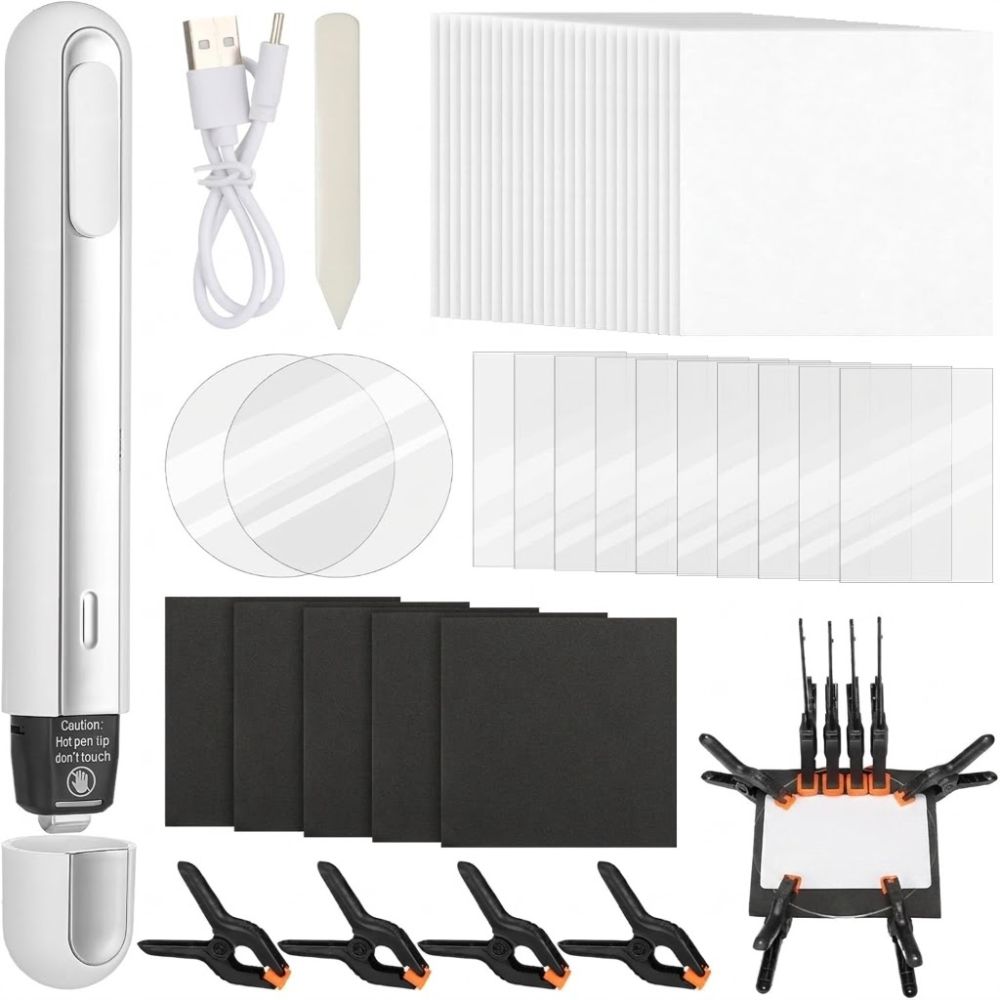 52pcs Precision Support Card Flattening Kit Clear Acrylic Rounds Card Care Tool TCG Collectors