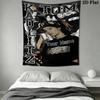 Tom Kaulitz Custom Name Wall Tapestry Aesthetic Wall Hanging Printed Fabric Blanket Decorative Tapestries for Bedroom Living Room Home Decor