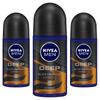 Nivea Men's Deep Black Charcoal Espresso 72 Jam Roll-On Deodorant 3 Pcs 50ml