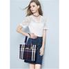 Karierte Leinwand Schwiegermuttertasche Sechs-teiliges Set Hand-Schultertasche Damen-Tasche