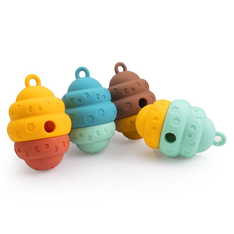 New honeycomb pet silicone slow feeding tray, cat and dog multi-functional bite-resistant silicone pet supplies