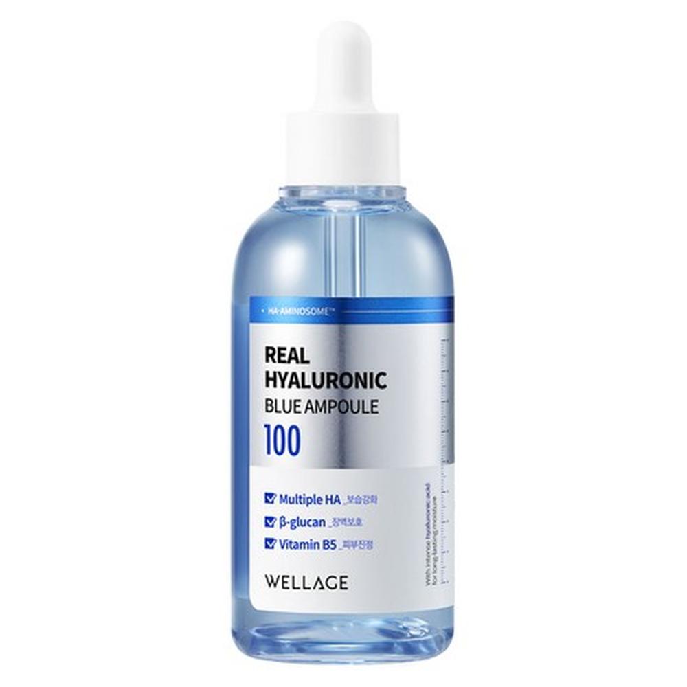 Wellage Real Hyaluronic Blue 100 Ампула 75 мл – Глубокое увлажнение, Увлажнение, Корейская 75ml